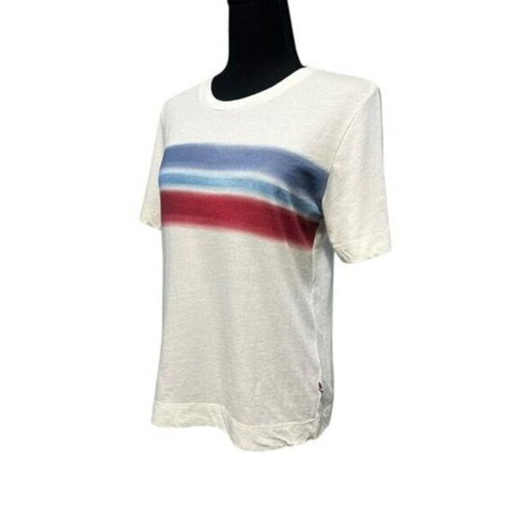 SOL ANGELES CREWNECK STRIP RED WHITE AND BLUE TEE 4TH OF JULY PATRIOTIC SM - Picture 2 of 10